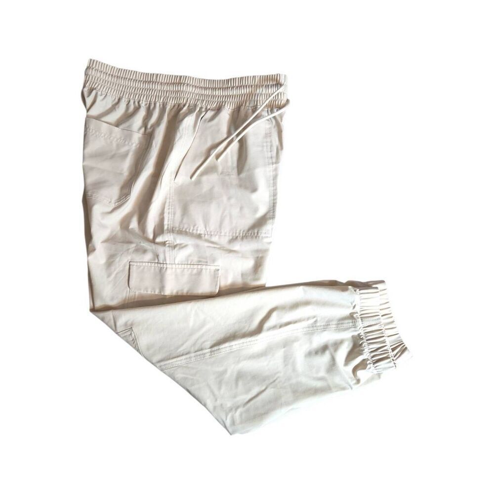 Old Navy Extra High-Waisted StretchTech Cargo Jogger Pants - Cream / Beige, Siz